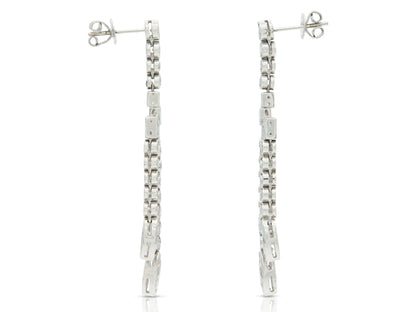 7.08 Carat Mixed Cut Diamond Chandelier Earrings