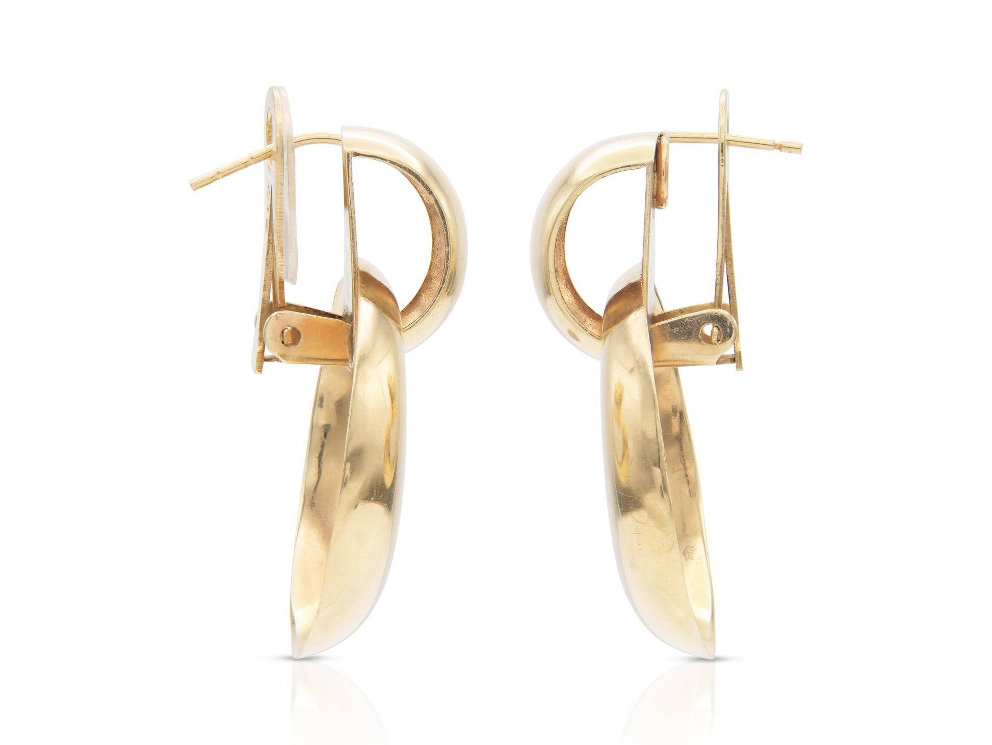 Vintage 1970s Gold Door Knocker Earrings