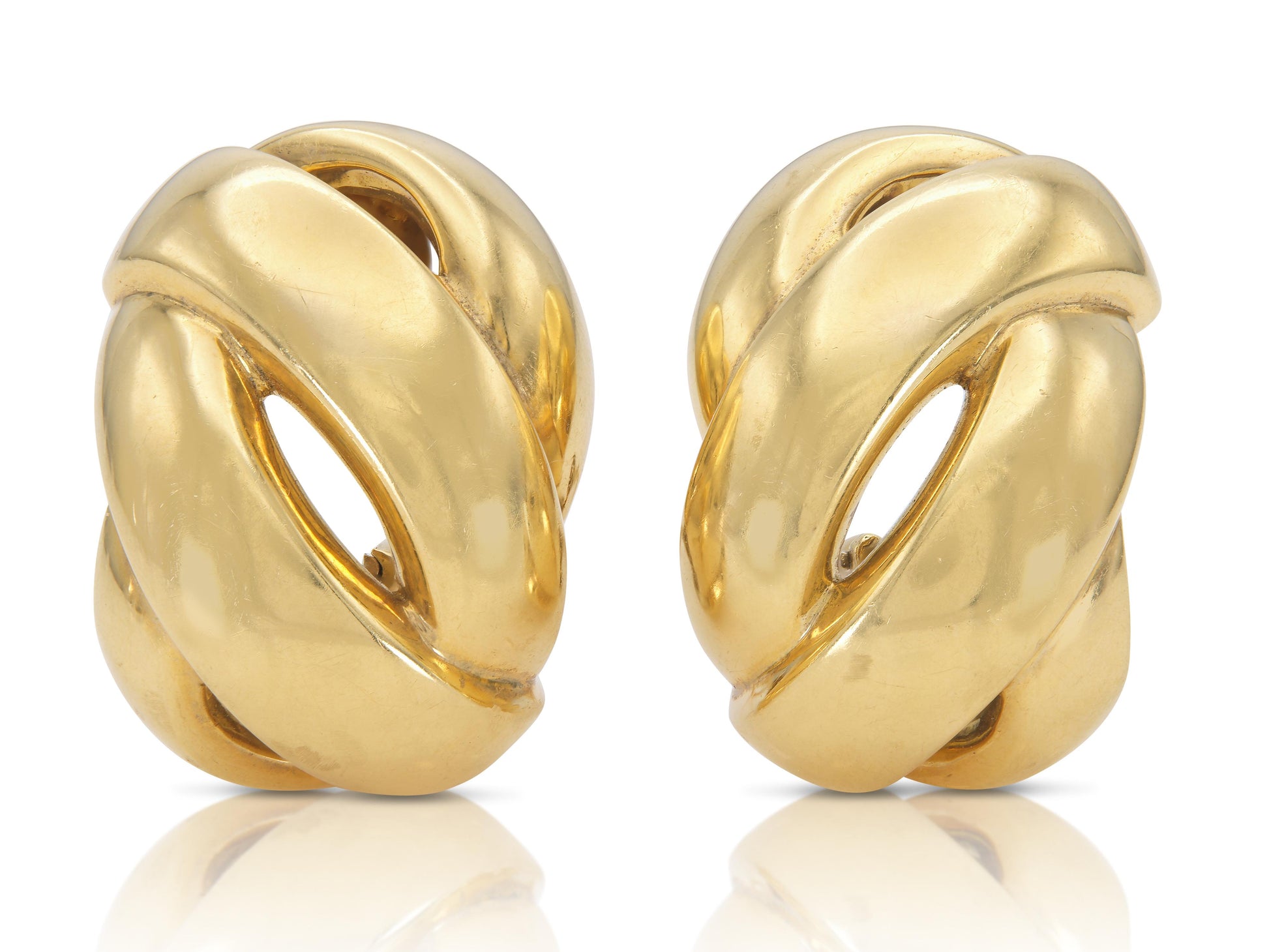 Vintage 1970s Gold Abstract Earrings