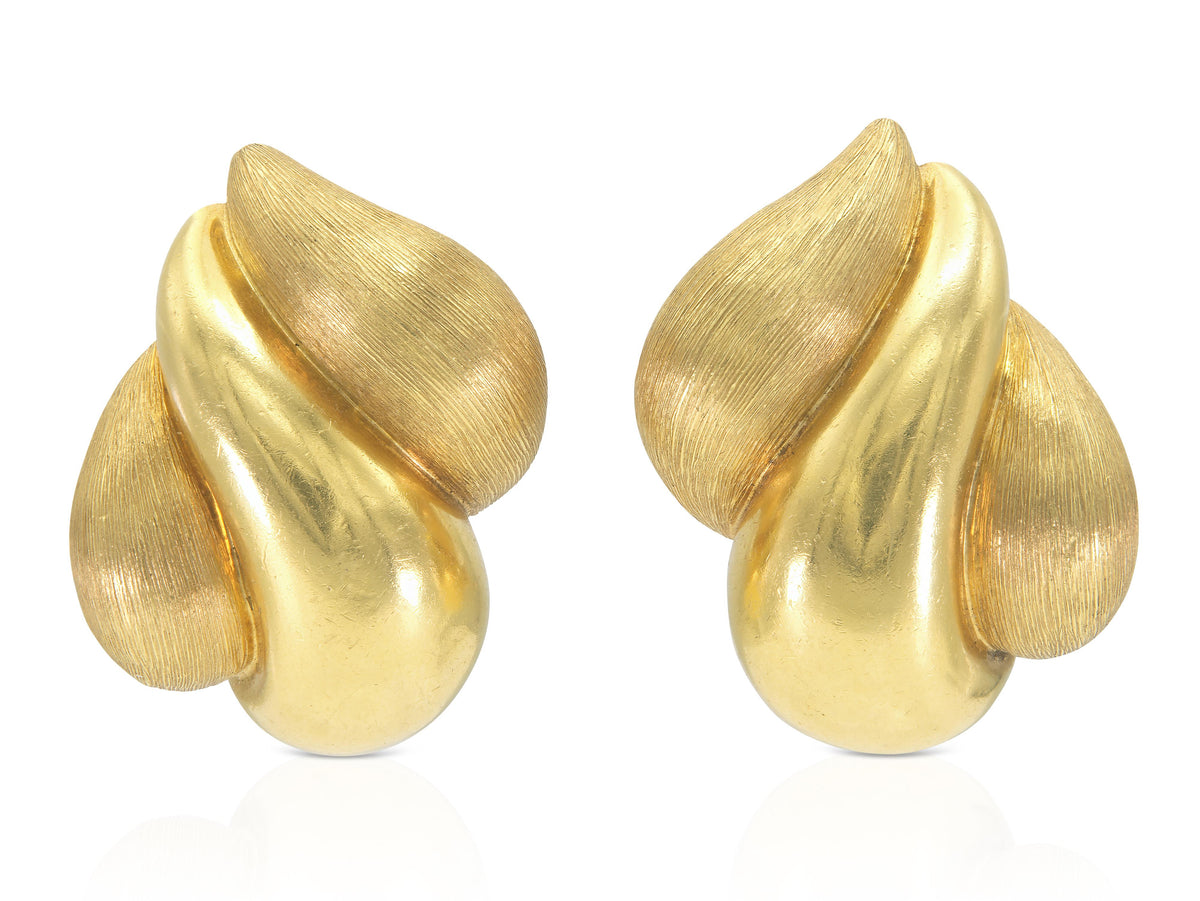 Vintage 1980s Henry Dunay Chunky Gold Earrings