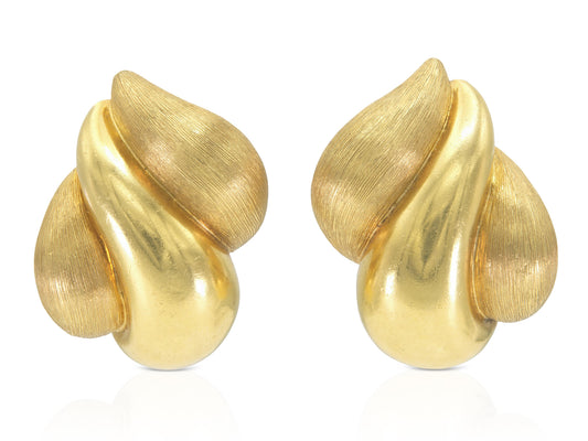 Vintage 1980s Henry Dunay Chunky Gold Earrings