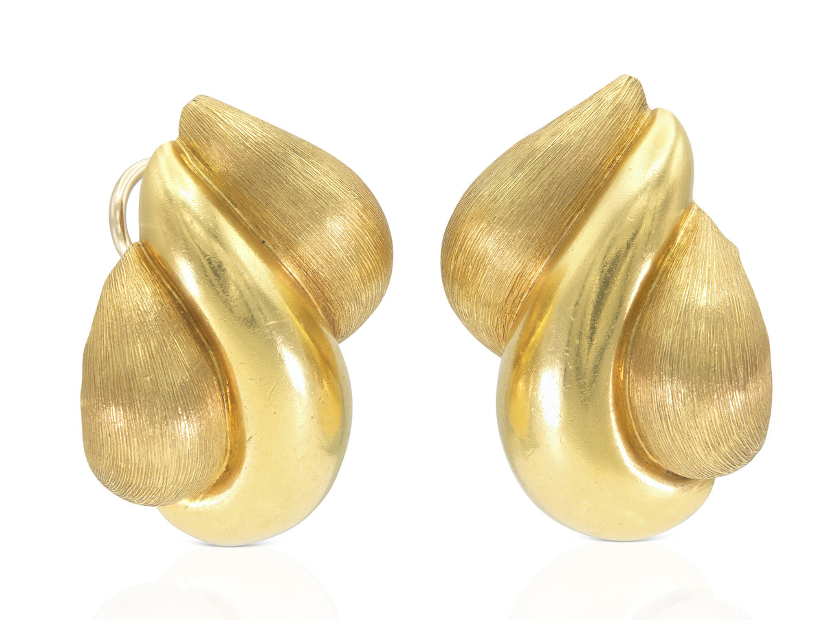 Vintage 1980s Henry Dunay Chunky Gold Earrings
