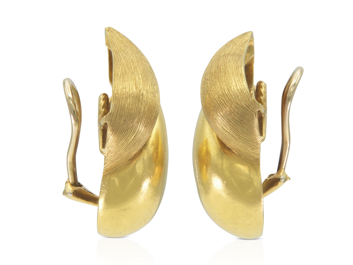 Vintage 1980s Henry Dunay Chunky Gold Earrings