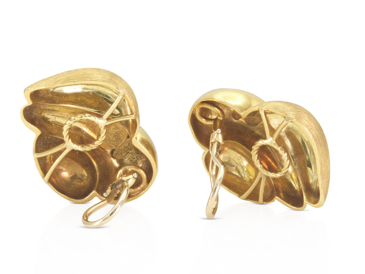 Vintage 1980s Henry Dunay Chunky Gold Earrings