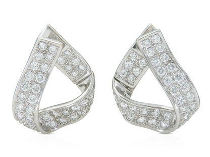 4.00 Carat Diamond Twist Earrings