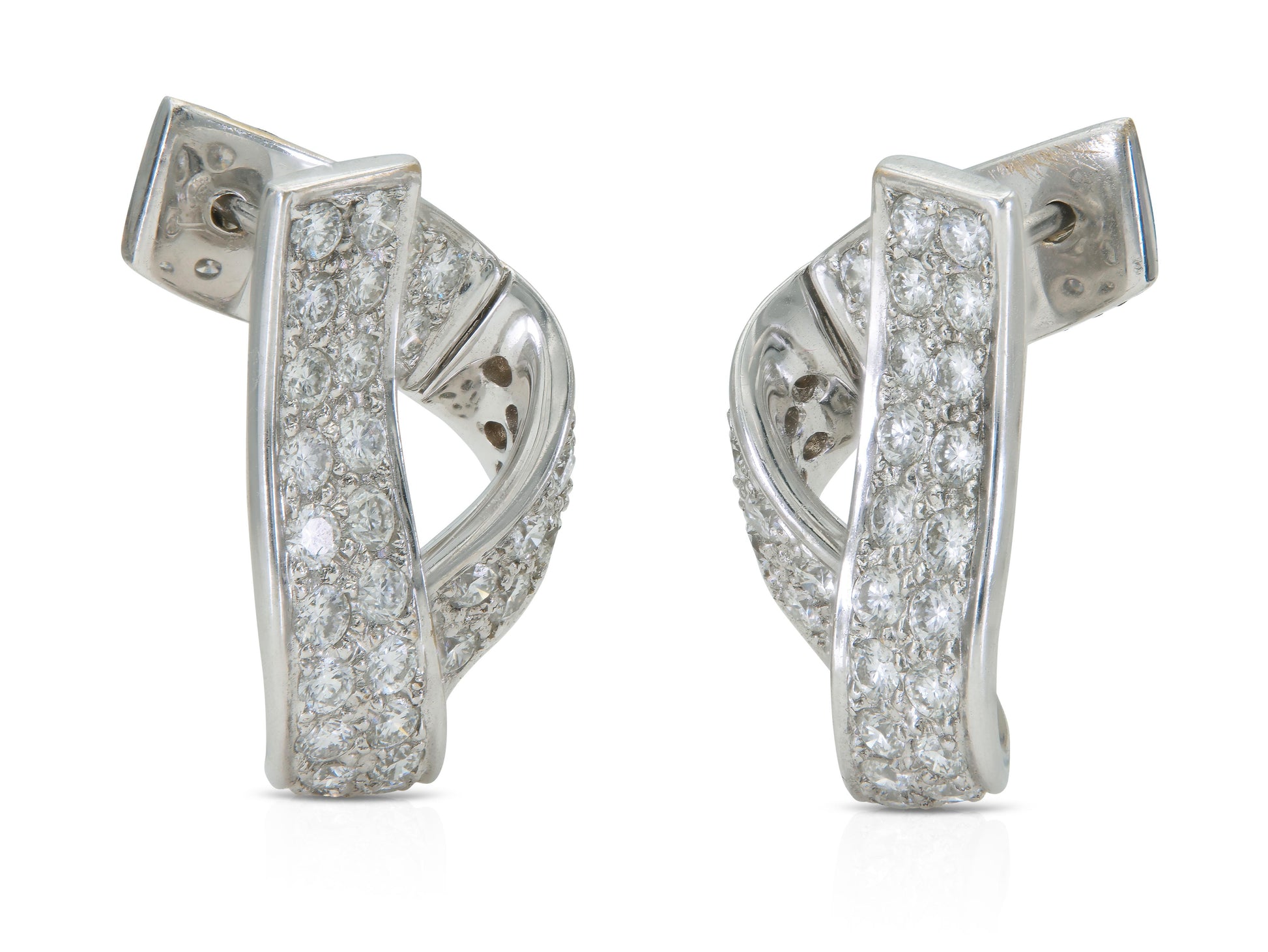 4.00 Carat Diamond Twist Earrings