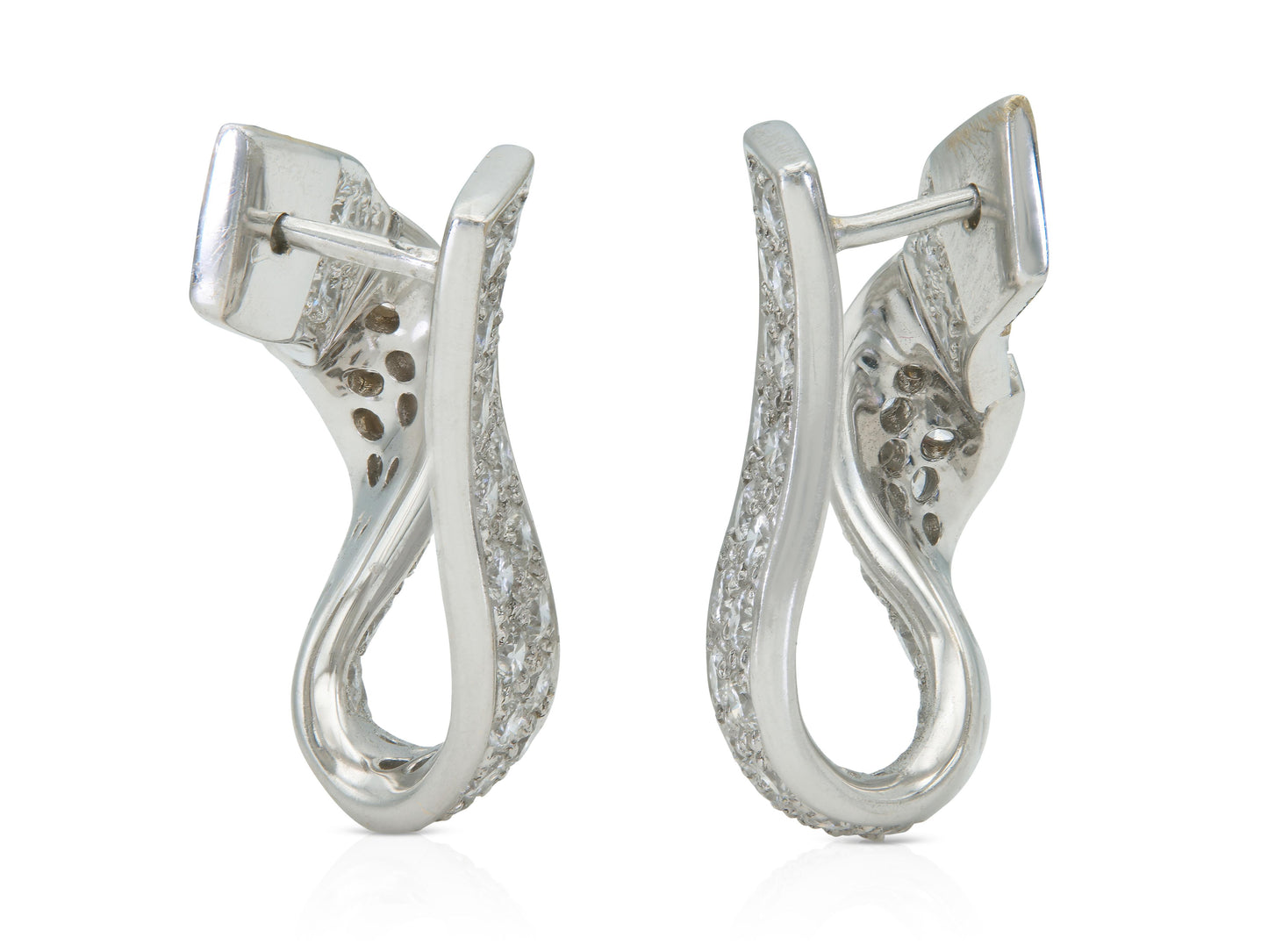 4.00 Carat Diamond Twist Earrings