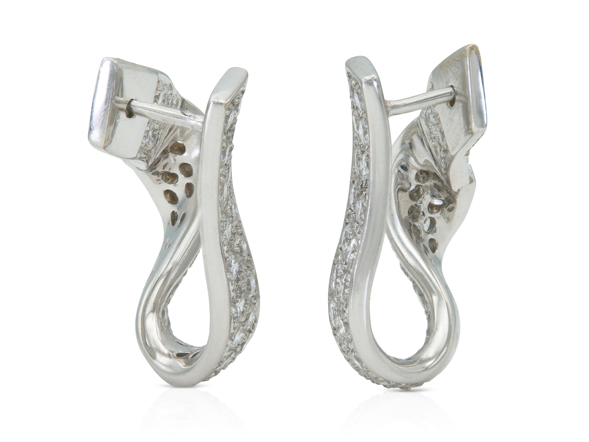 4.00 Carat Diamond Twist Earrings