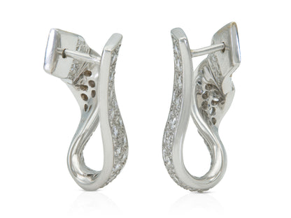 4.00 Carat Diamond Twist Earrings