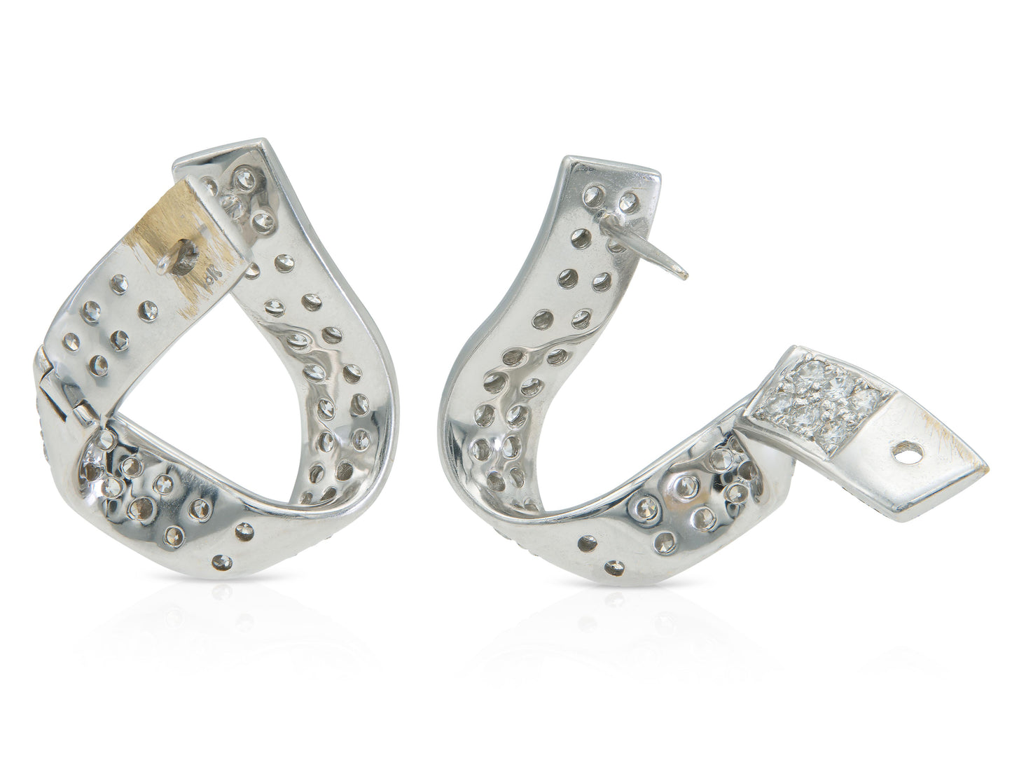 4.00 Carat Diamond Twist Earrings