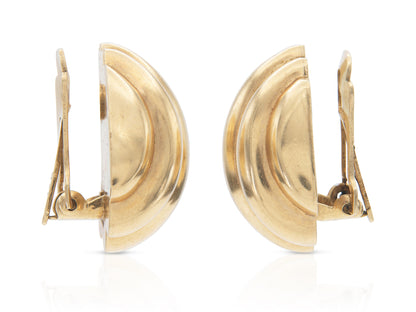 Vintage 1980s Gold Shrimp Earrings