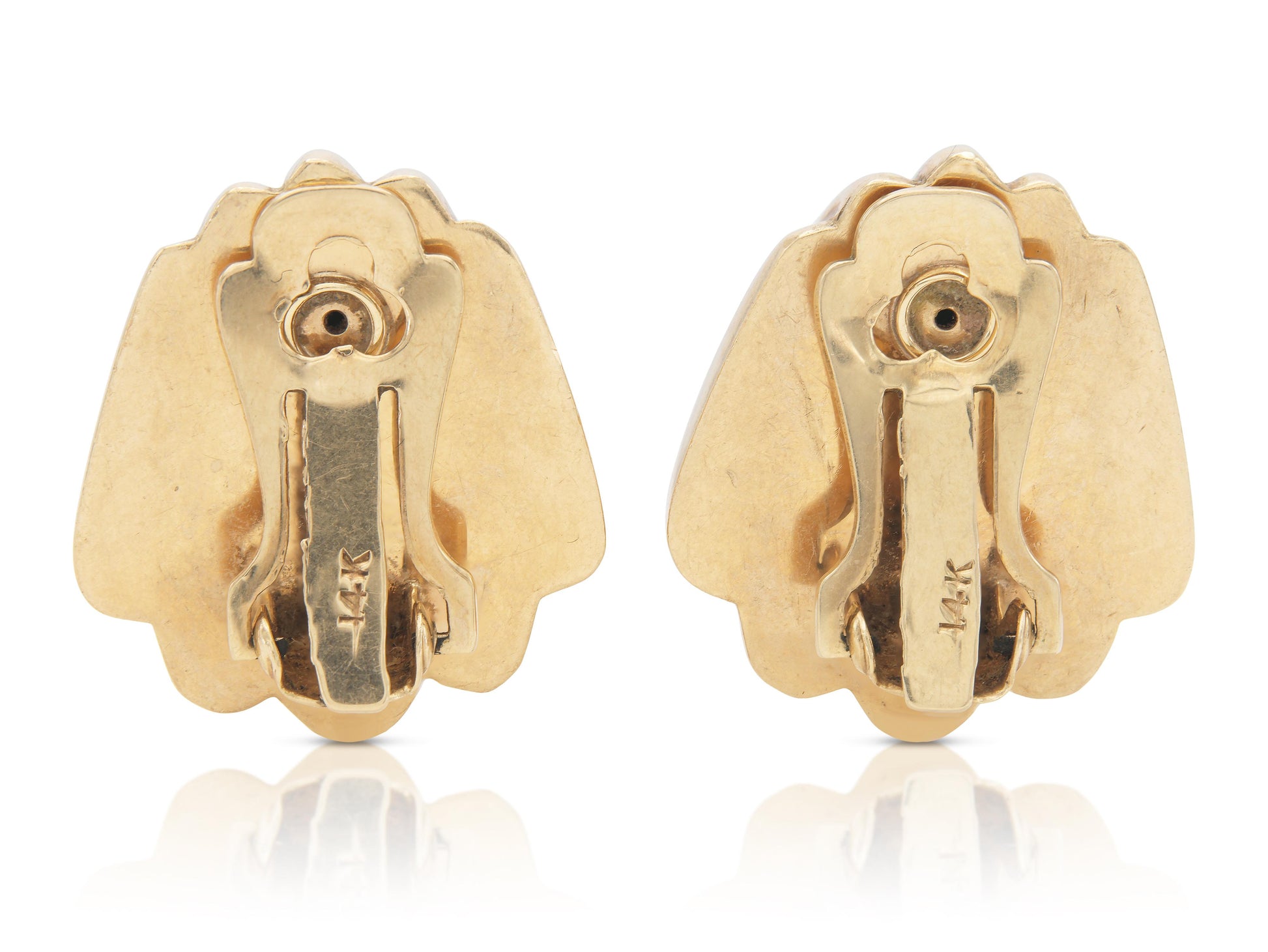 Vintage 1980s Gold Shrimp Earrings