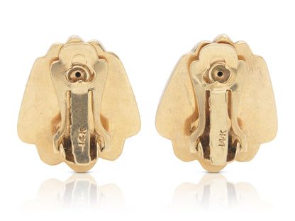 Vintage 1980s Gold Shrimp Earrings