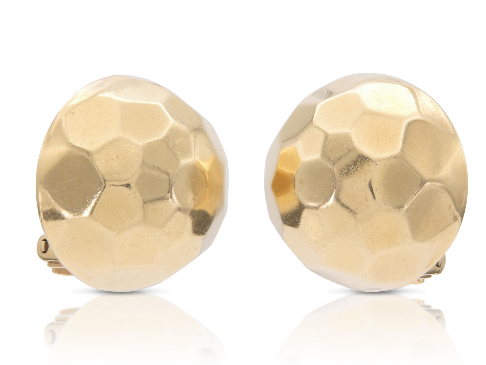 Vintage 1980s Gold Disco Ball Earrings