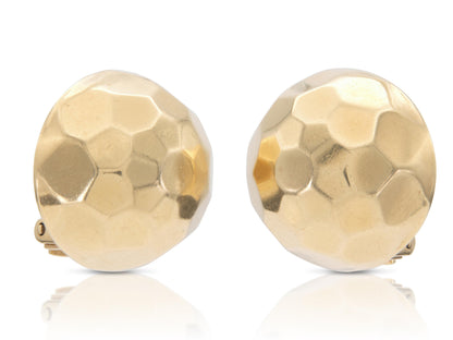 Vintage 1980s Gold Disco Ball Earrings