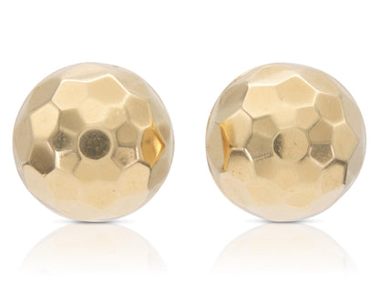Vintage 1980s Gold Disco Ball Earrings