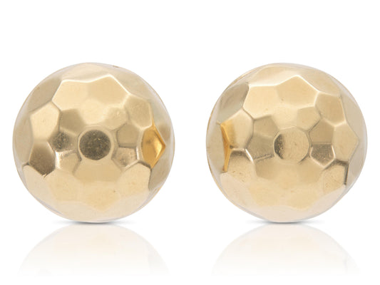 Vintage 1980s Gold Disco Ball Earrings