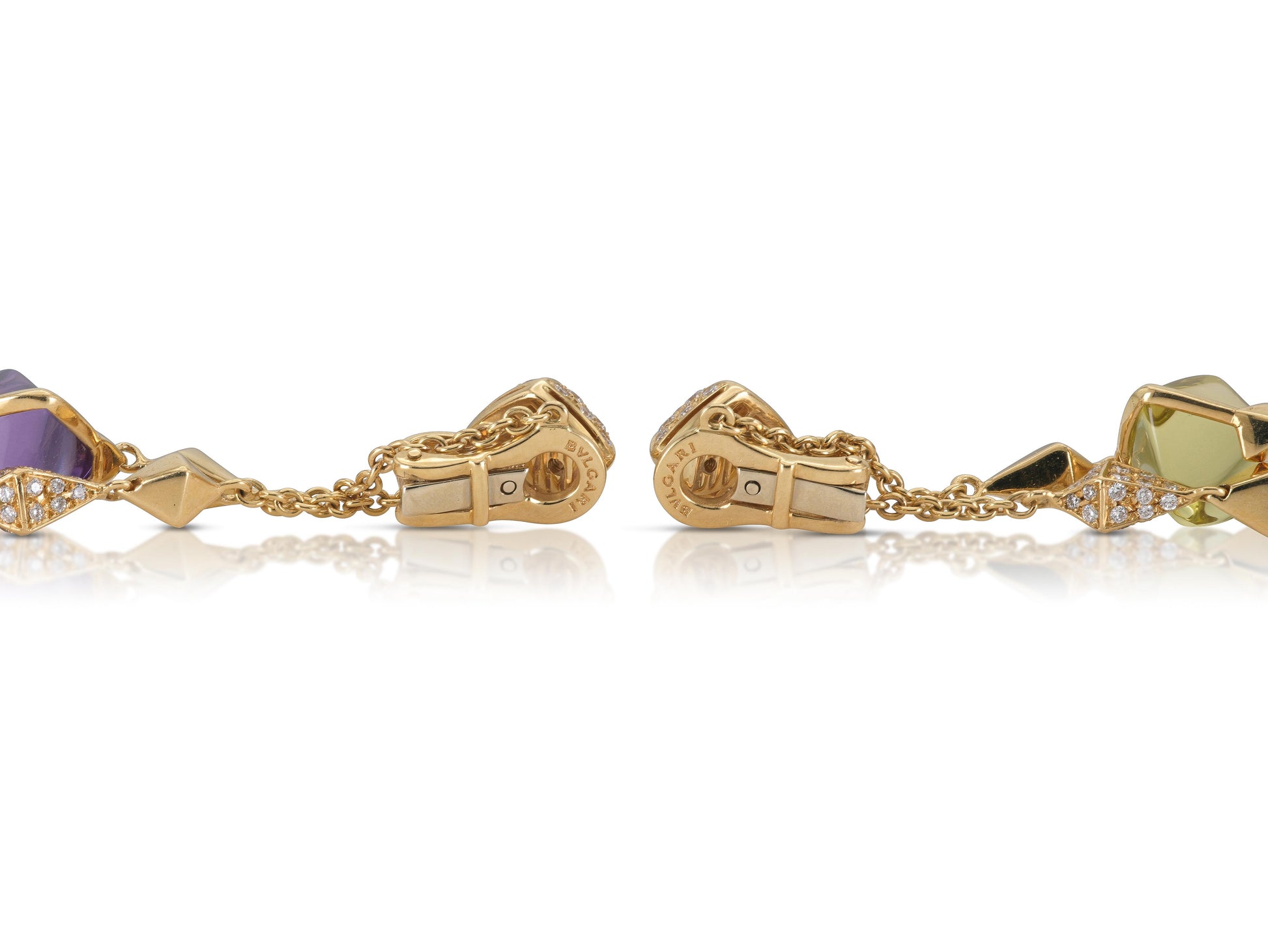 Bvlgari Multi-Gem Dangle Earrings