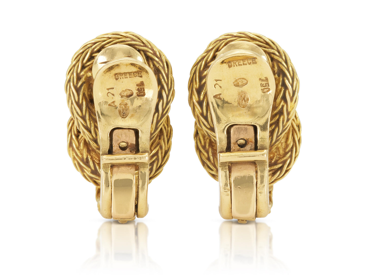 Lalaounis Gold Hercules Knot Earrings