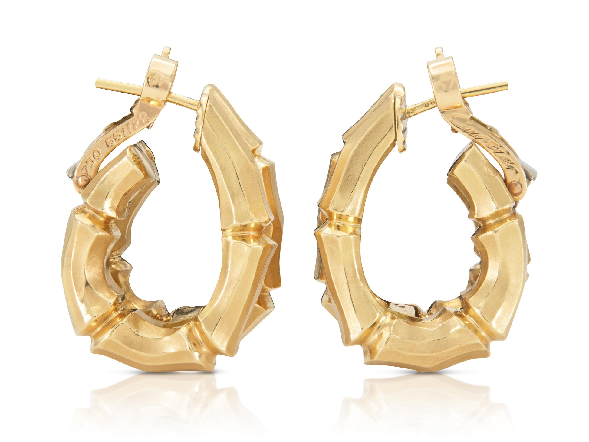 Vintage 1990s Cartier Bamboo Earrings