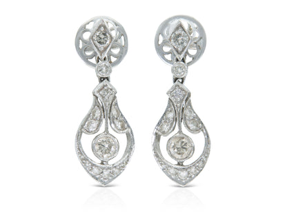 1.30 Carat Diamond Dangle Earrings