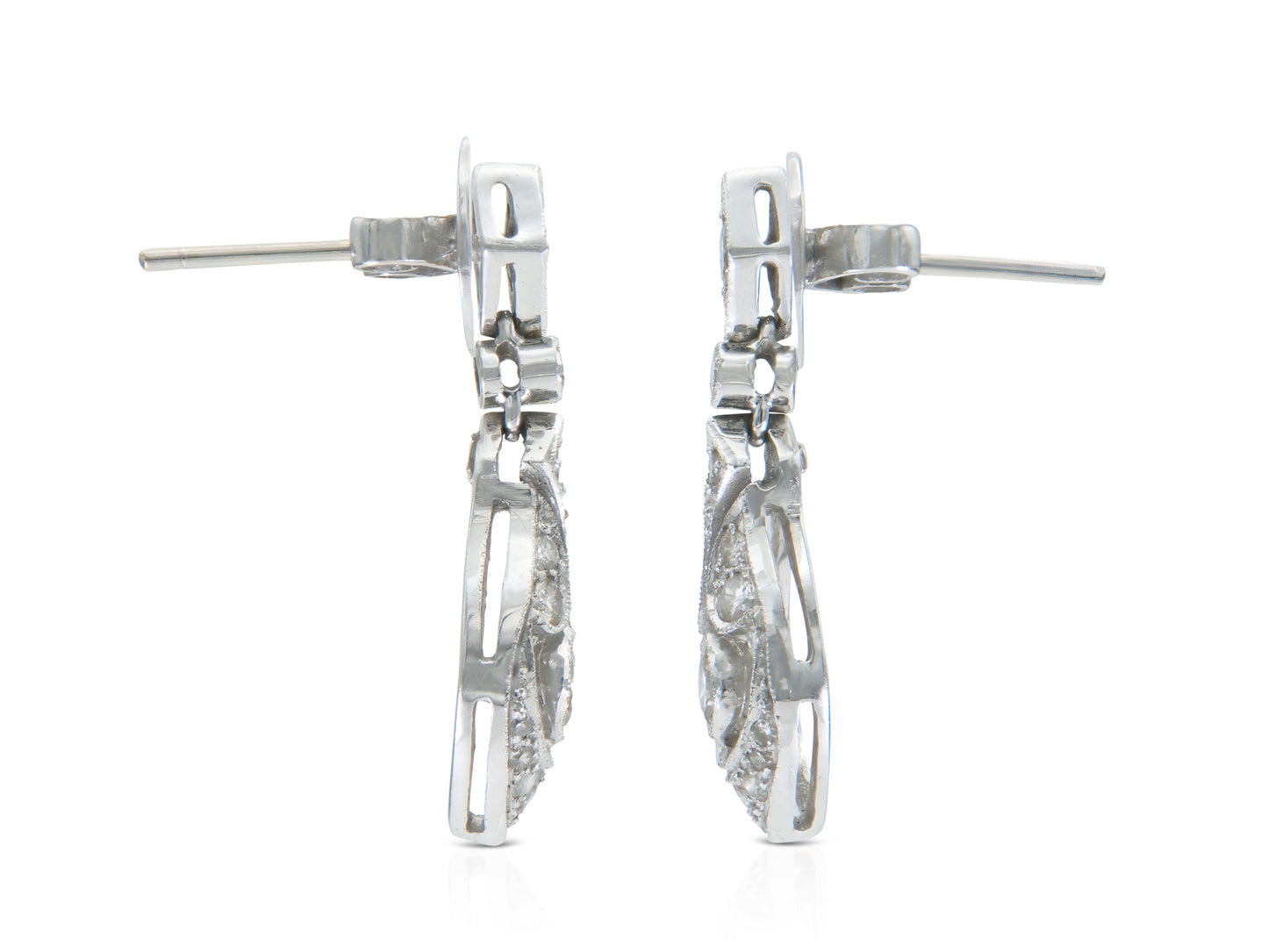 1.30 Carat Diamond Dangle Earrings