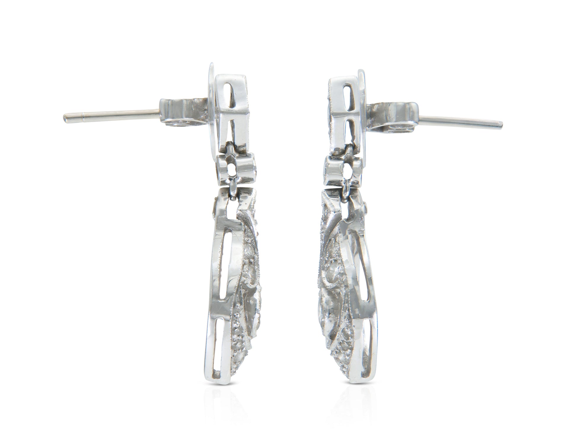 1.30 Carat Diamond Dangle Earrings