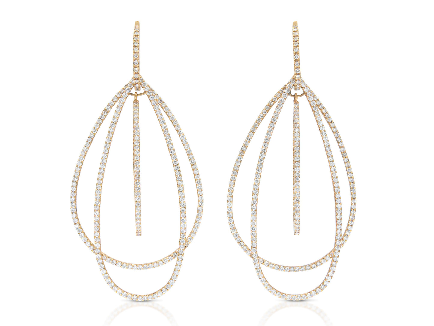 5.20 Carat Diamond Detachable Dangle Earrings