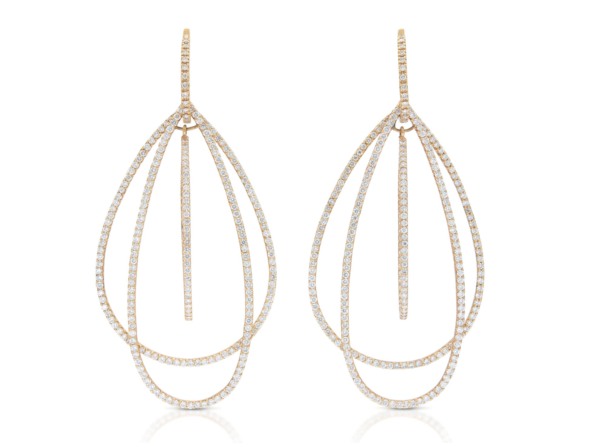 5.20 Carat Diamond Detachable Dangle Earrings