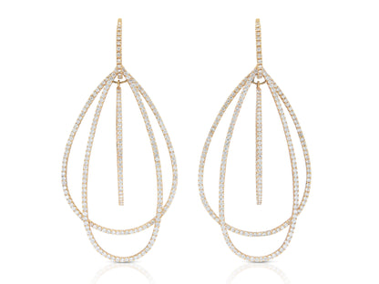 5.20 Carat Diamond Detachable Dangle Earrings