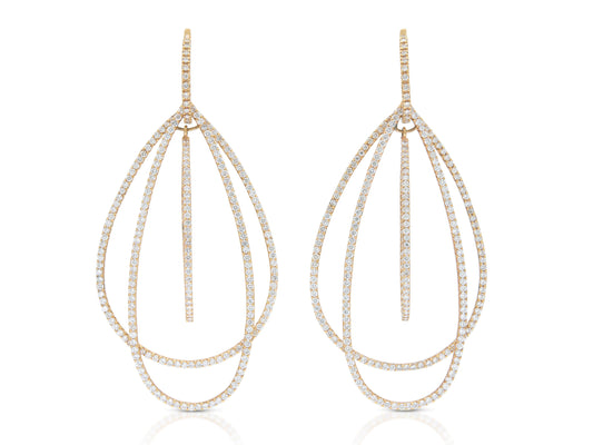 5.20 Carat Diamond Detachable Dangle Earrings