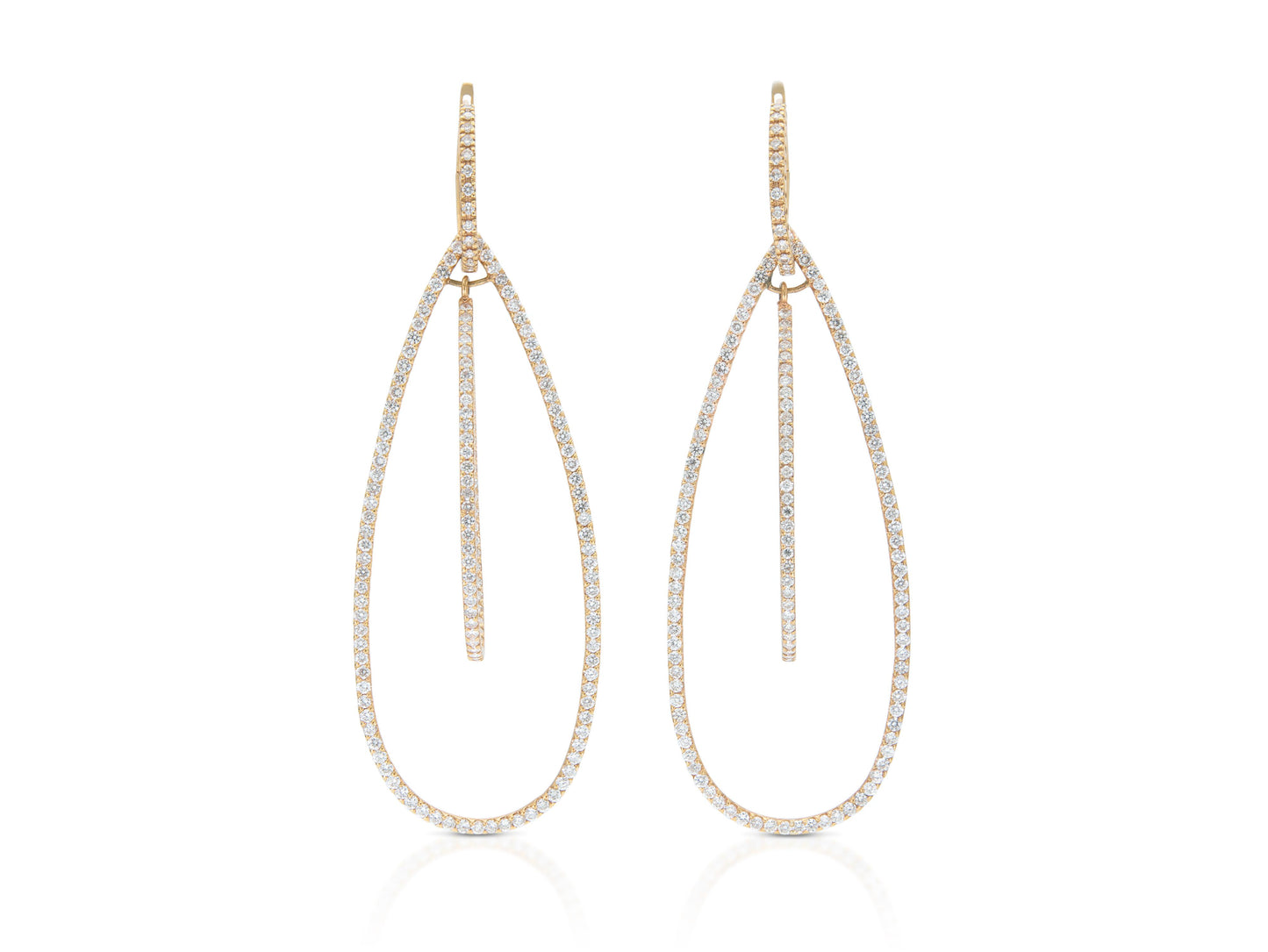 5.20 Carat Diamond Detachable Dangle Earrings