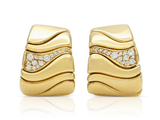 Vintage 1980s Marina B Karen Earrings with Diamonds