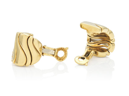 Vintage 1980s Marina B Karen Earrings with Diamonds