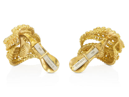 Vintage 1950s David Webb Gold Earrings