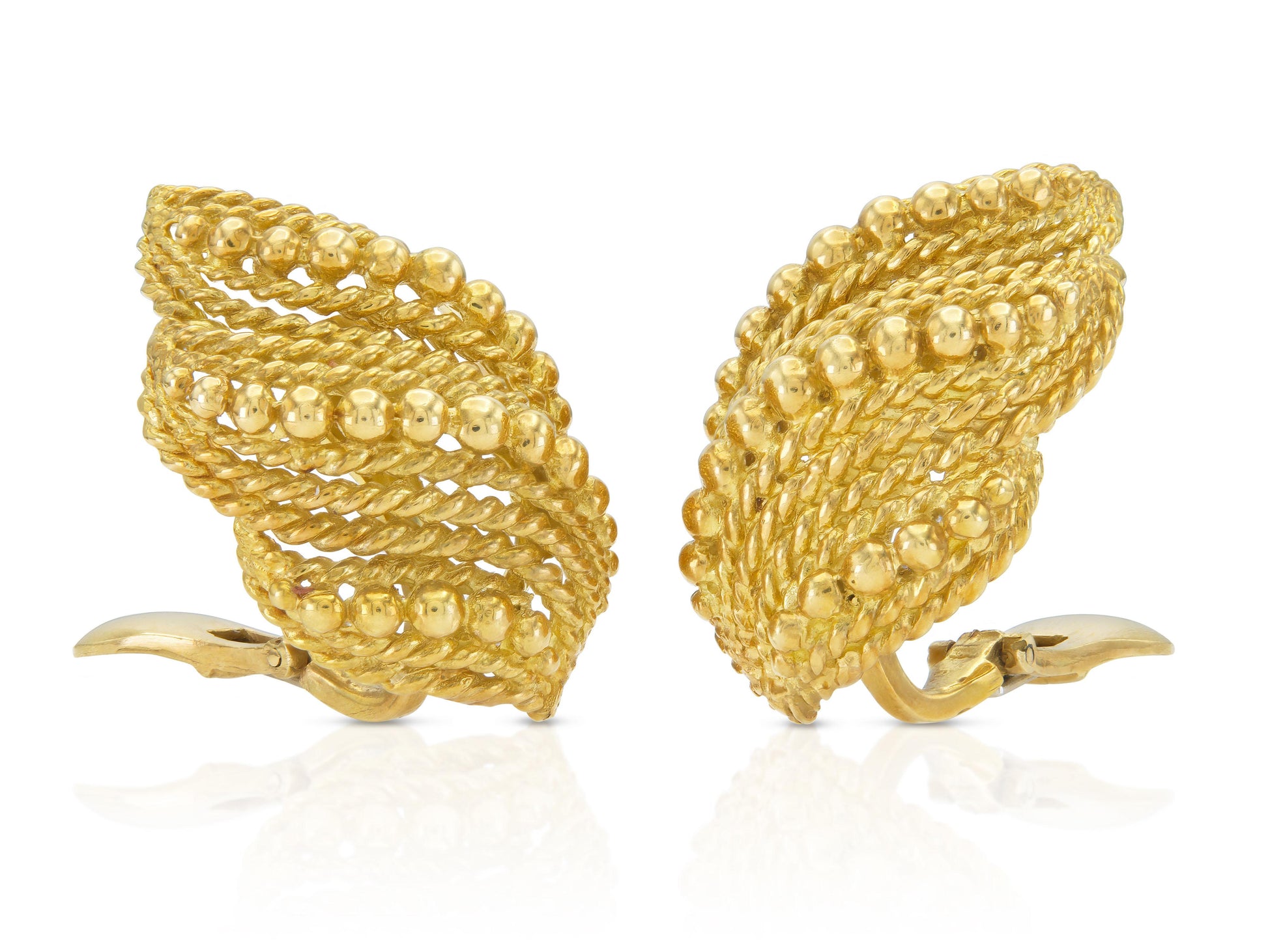 Vintage 1950s David Webb Gold Earrings