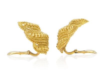 Vintage 1950s David Webb Gold Earrings