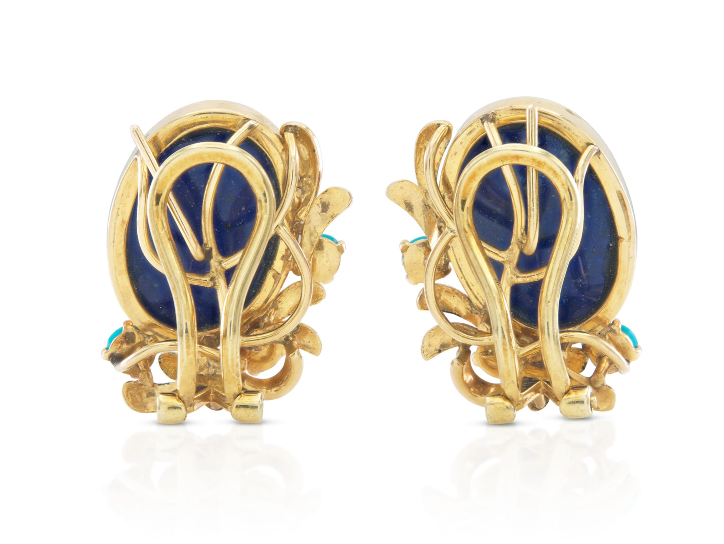 Vintage 1960s Lapis Lazuli & Turquoise Earrings