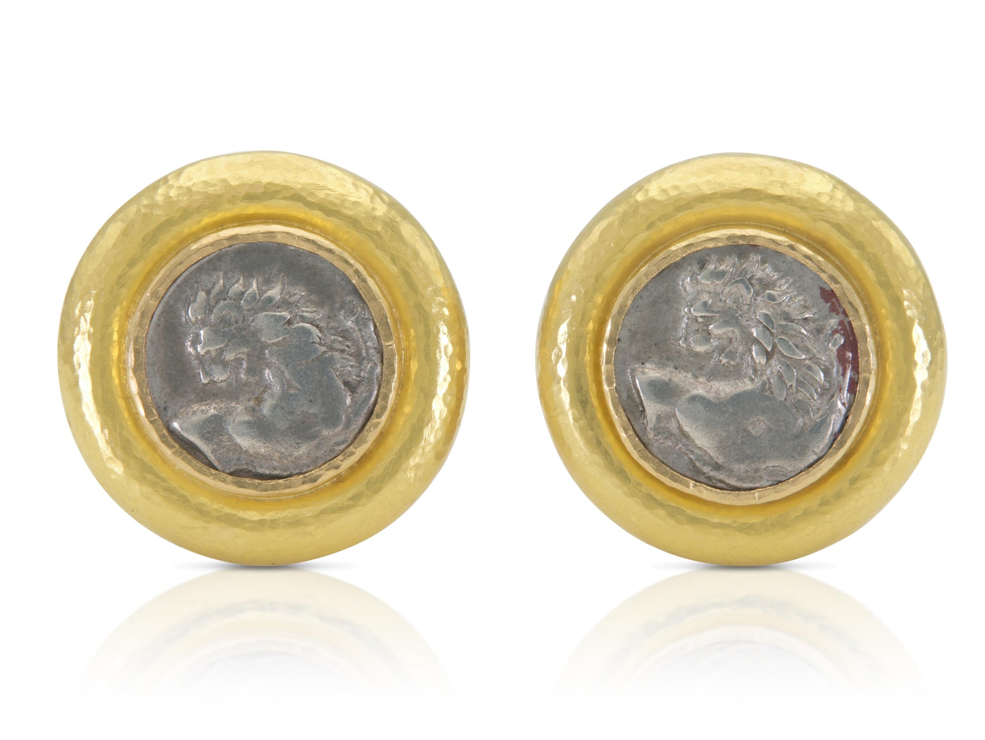 Elizabeth Locke Ancient Greek Lion Coin Earrings