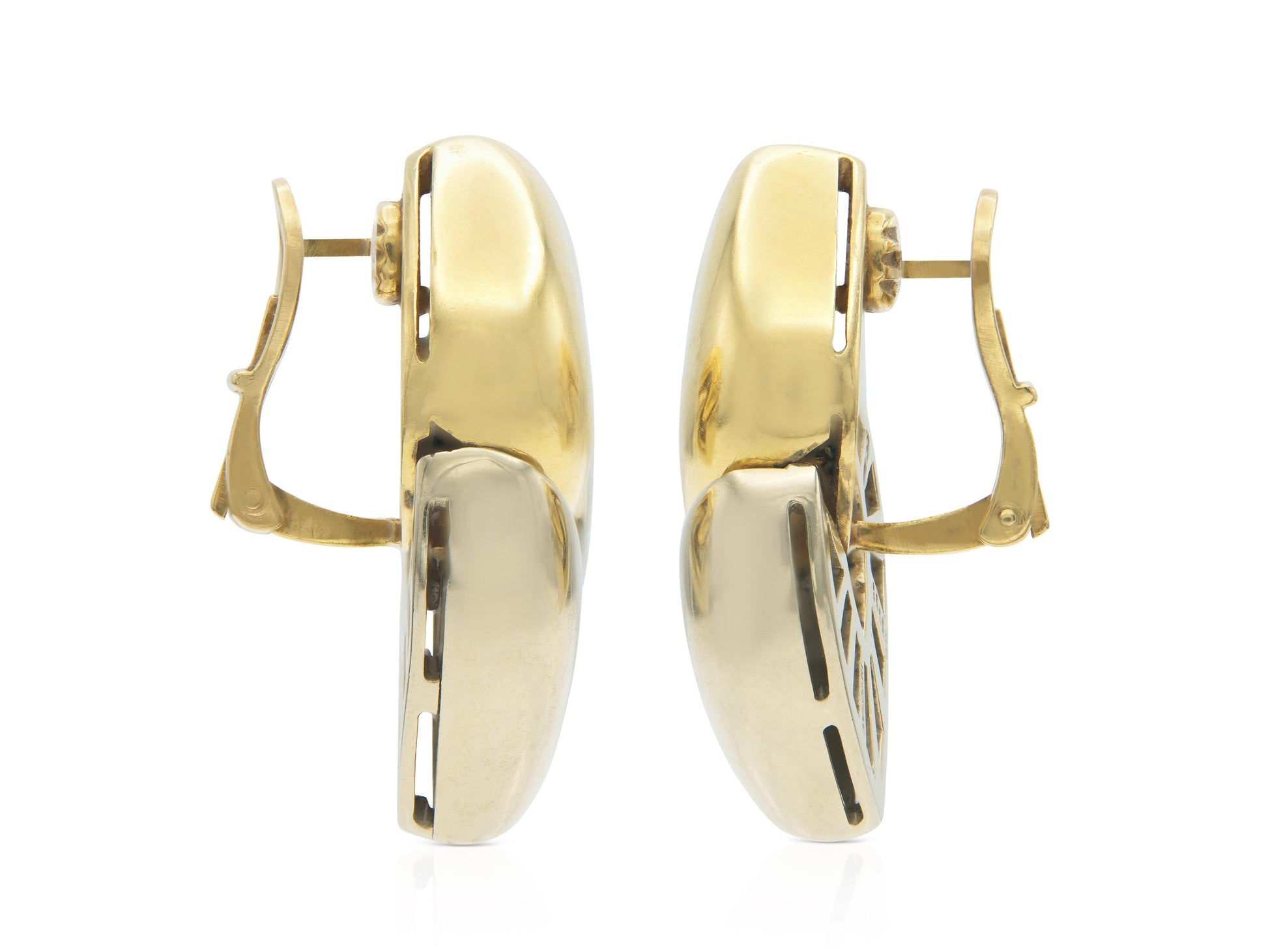Vintage 1990s Bvlgari Two-Toned Doppio Cuore Earrings