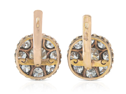 8.80 Carat Diamond Cluster Drop Earrings