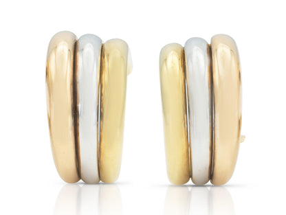 Vintage 1990s Cartier Trinity Hoop Earrings