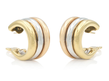 Vintage 1990s Cartier Trinity Hoop Earrings