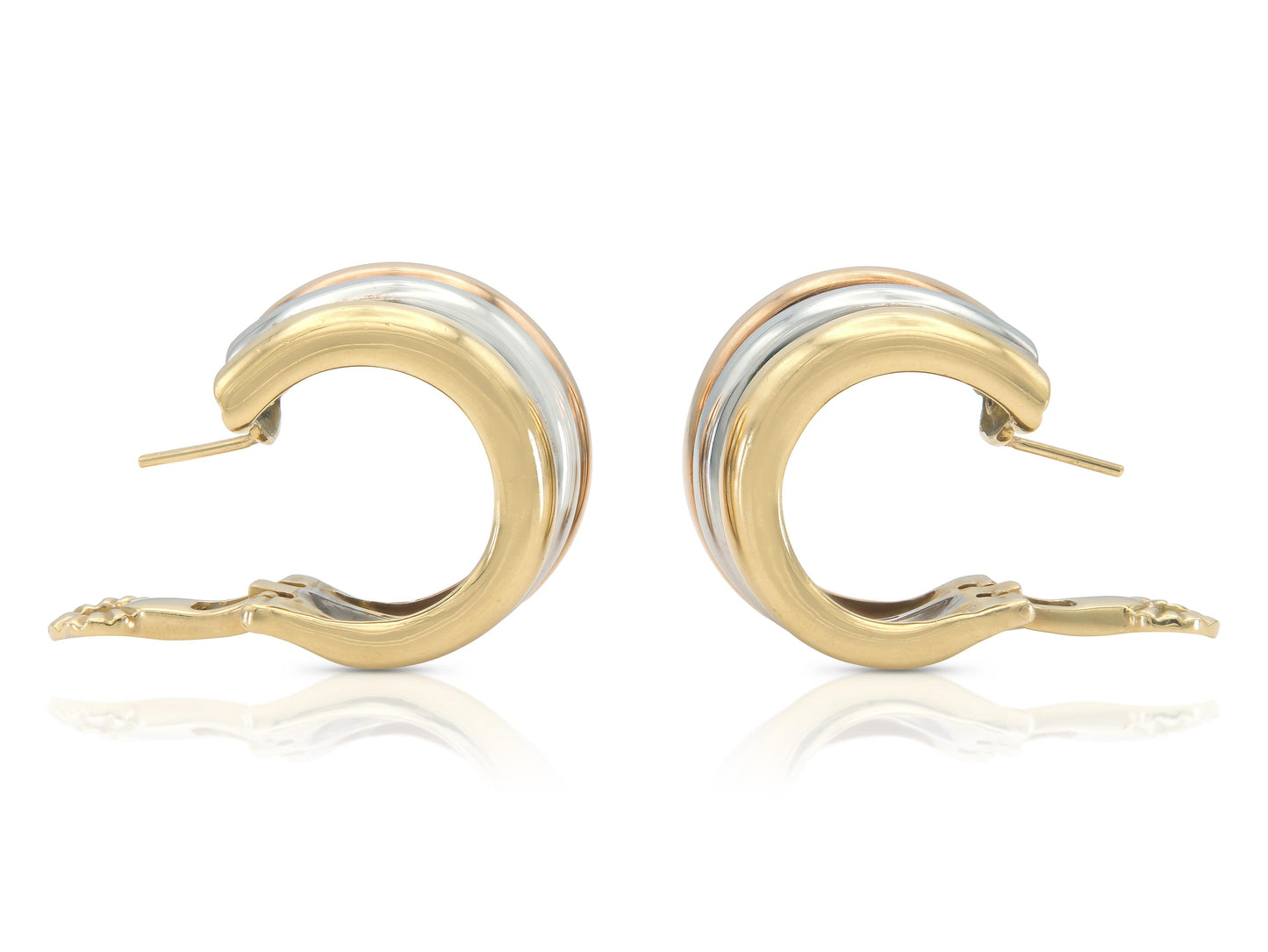Vintage 1990s Cartier Trinity Hoop Earrings