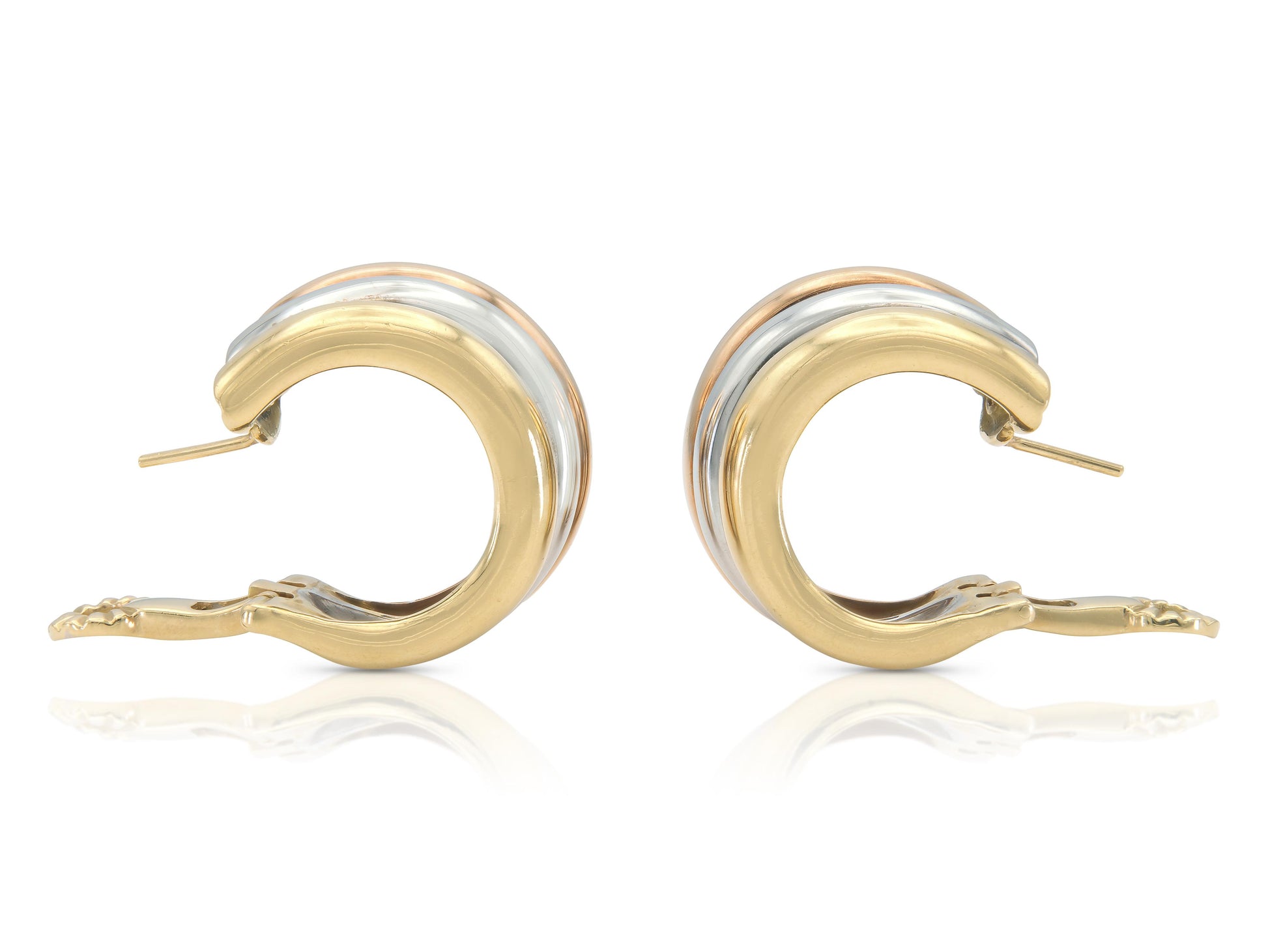 Vintage 1990s Cartier Trinity Hoop Earrings