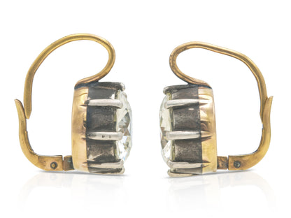 16.13 Carat Old European Cut Diamond Drop Earrings