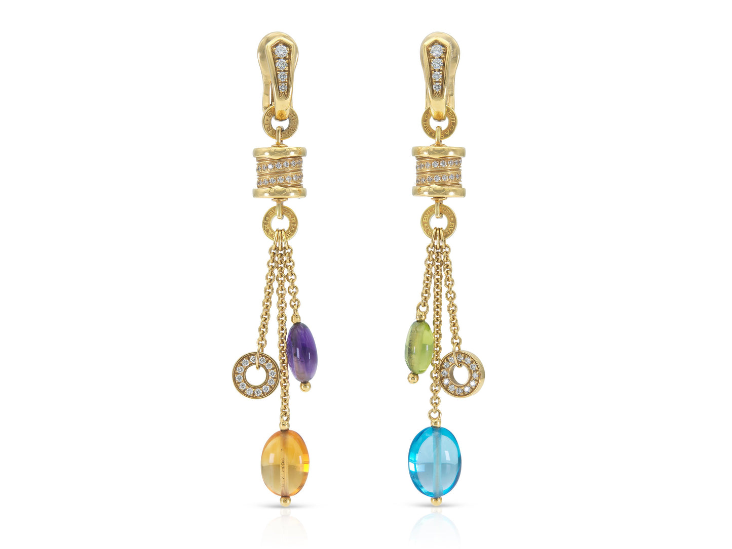 Bvlgari B.Zero1 Multi-Gem Dangle Earrings