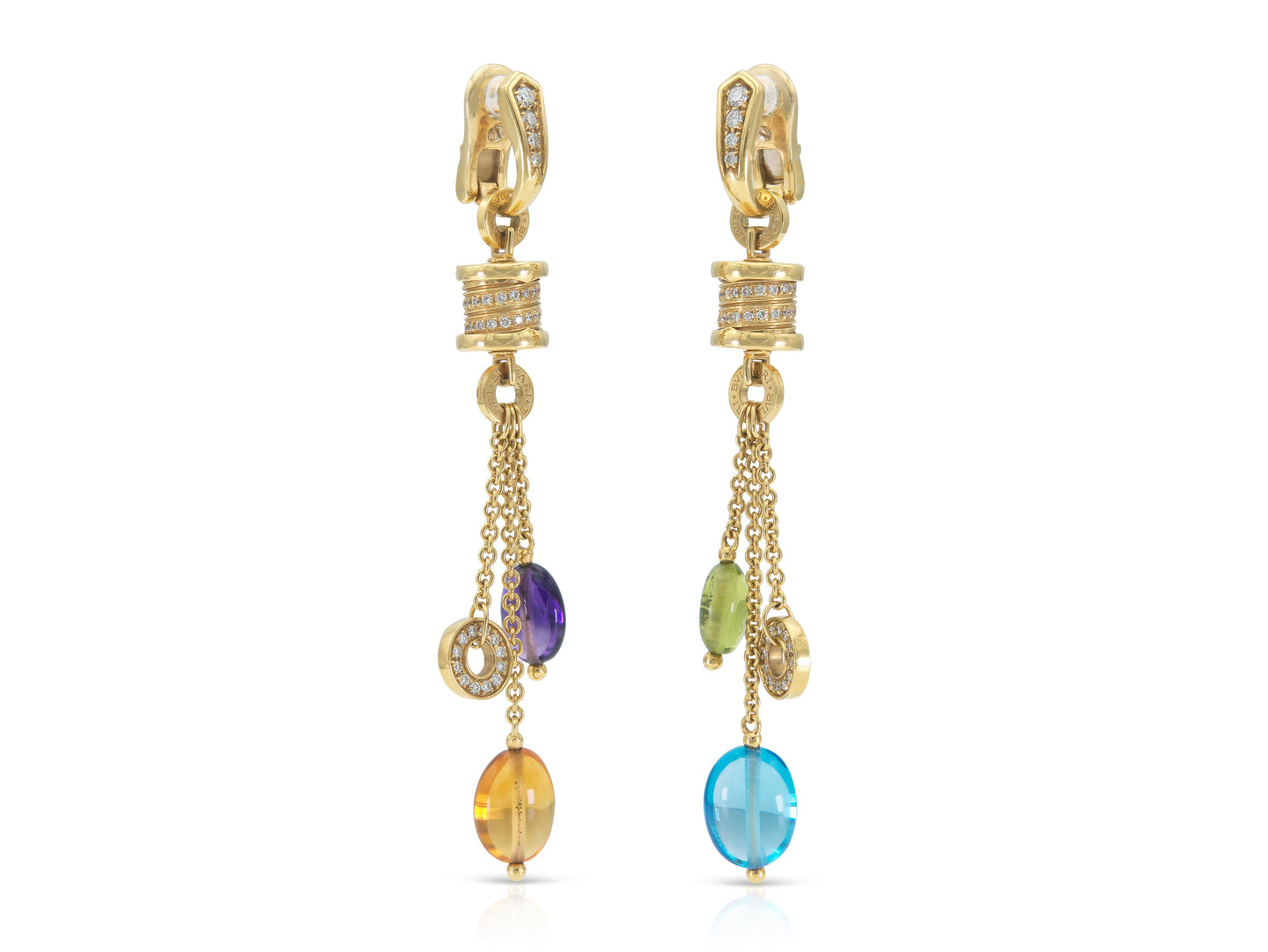 Bvlgari B.Zero1 Multi-Gem Dangle Earrings