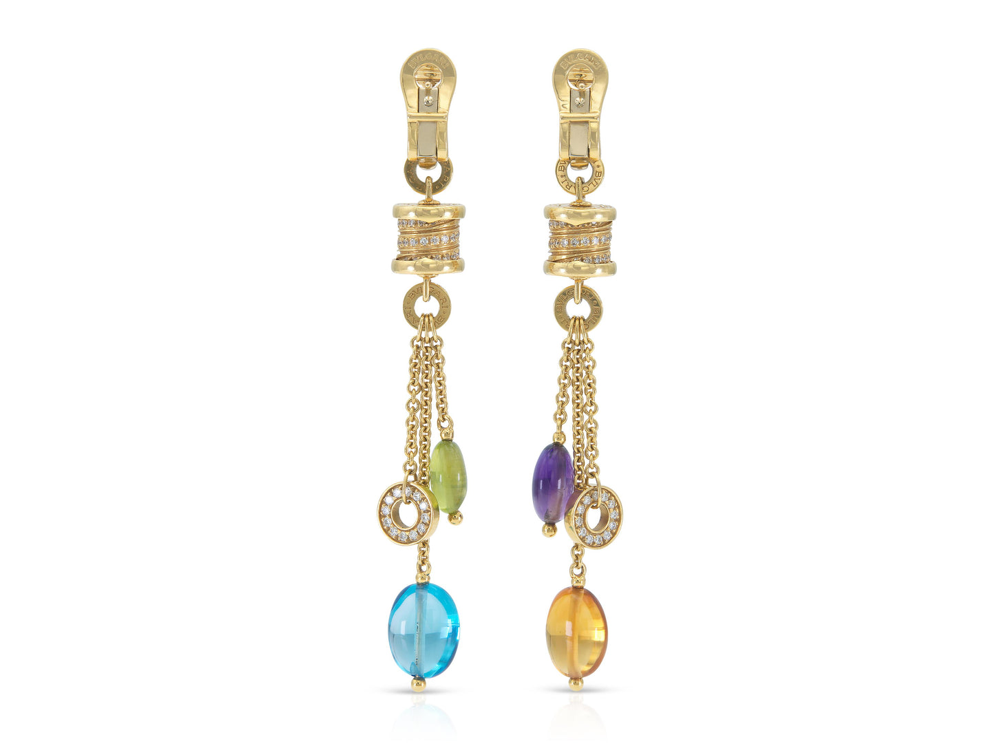 Bvlgari B.Zero1 Multi-Gem Dangle Earrings