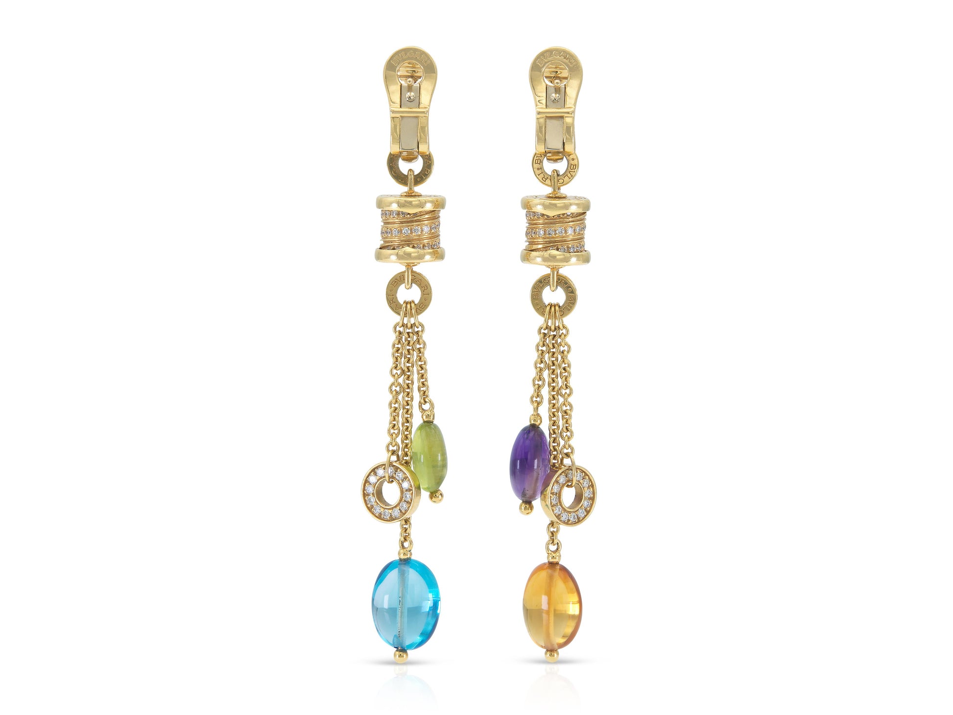 Bvlgari B.Zero1 Multi-Gem Dangle Earrings